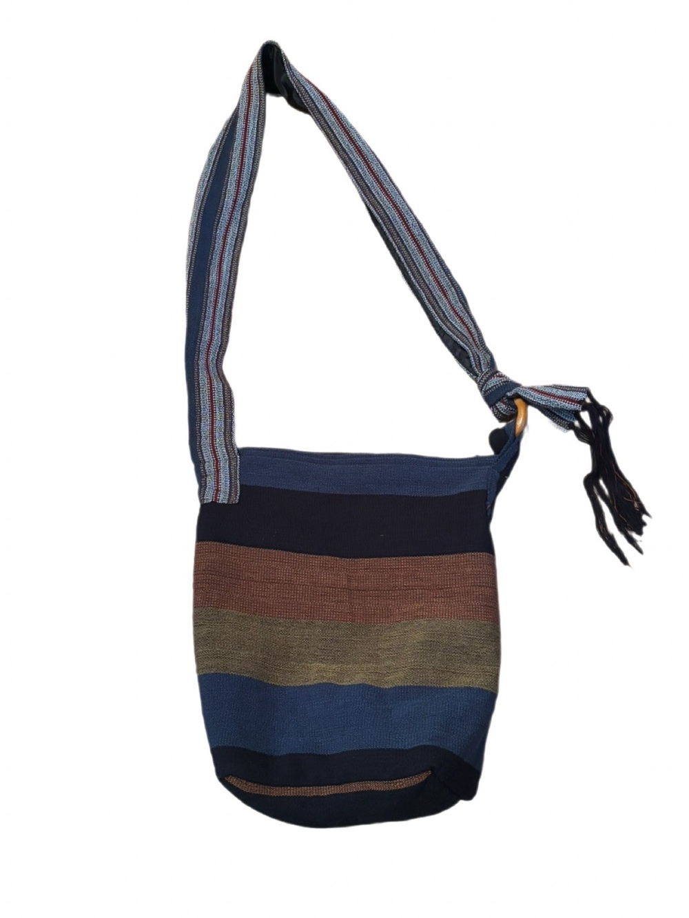Hand-Woven Boho Striped Crossbody Sling Bag